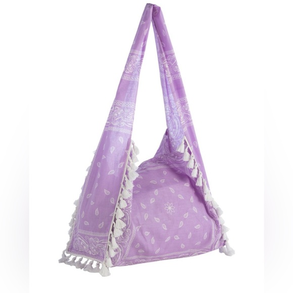 Purple Bandana Print Shiraleah Bandana Bag - Picture 1 of 5